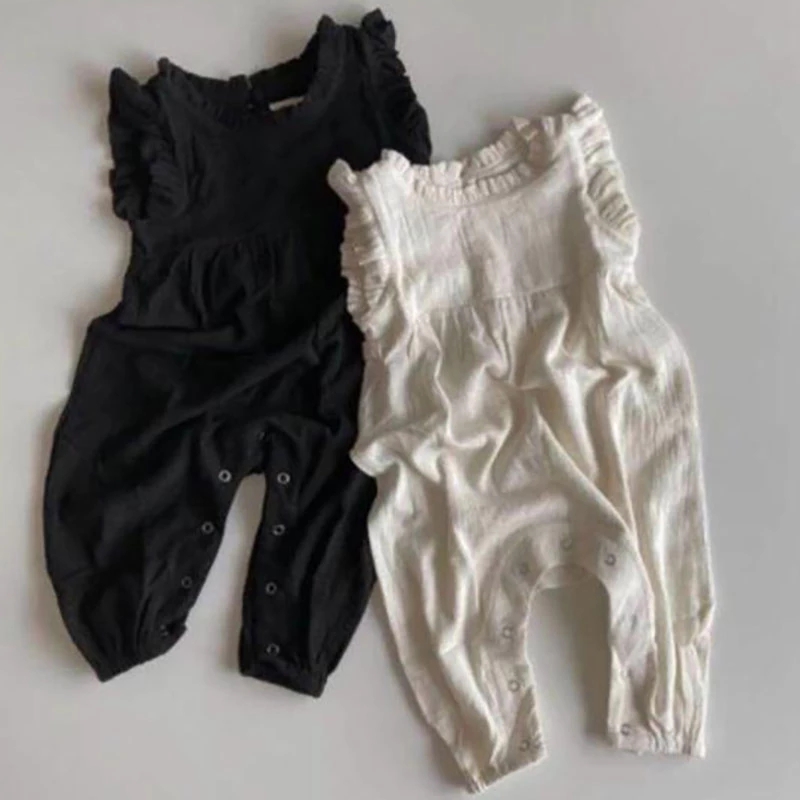 Baby Summer Linen Sleeveless Jumpsuit - 2026 Summer New Baby Rompers Sleeveless