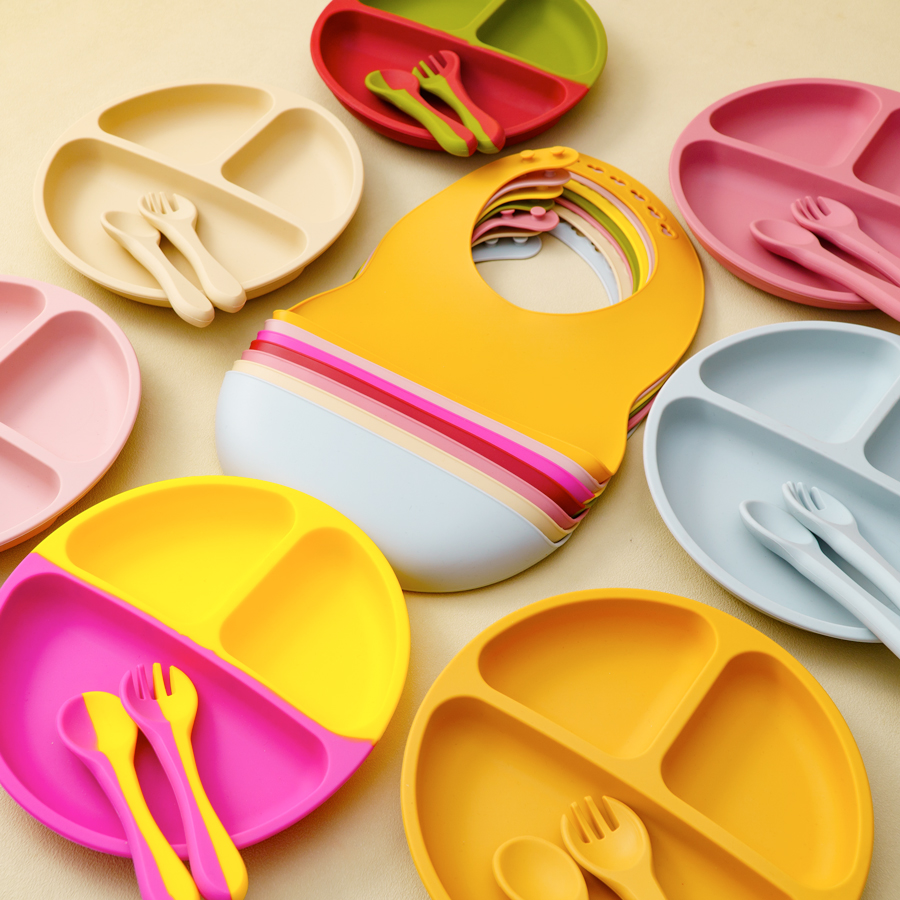 4PCS Baby Silicone Tableware S - Waterproof Baby Bibs Silicone review and price