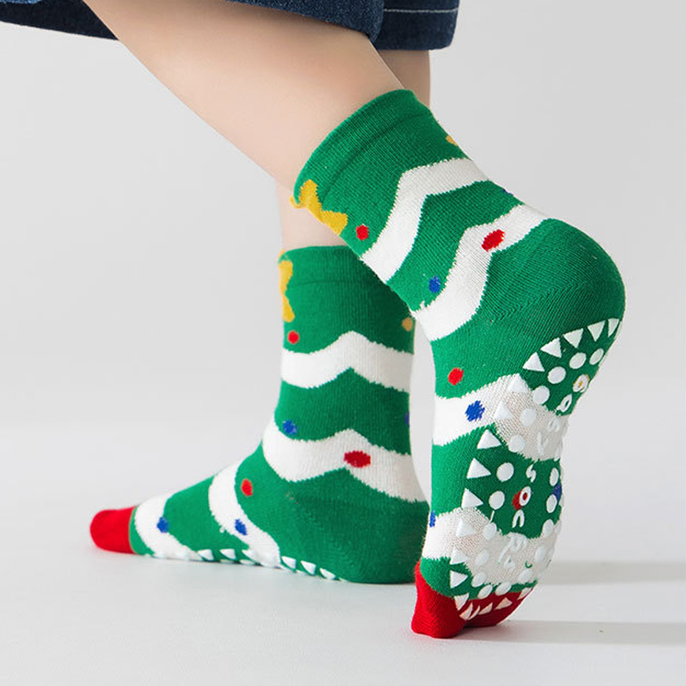 1/5 Pairs Christmas Kids Socks - Unisex Baby Socks Non Slip review and price