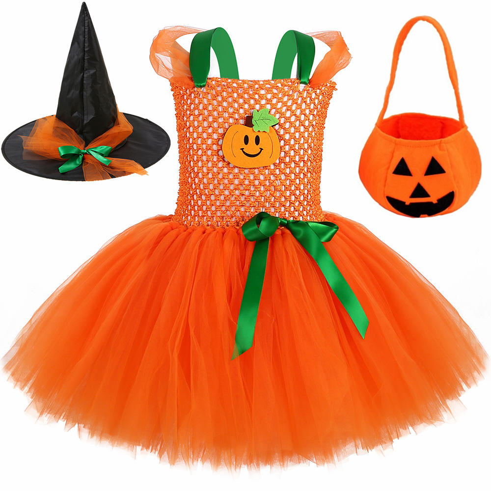 Girls Halloween Pumpkin Costum - Toddler Girl Tulle Party Dress review and price