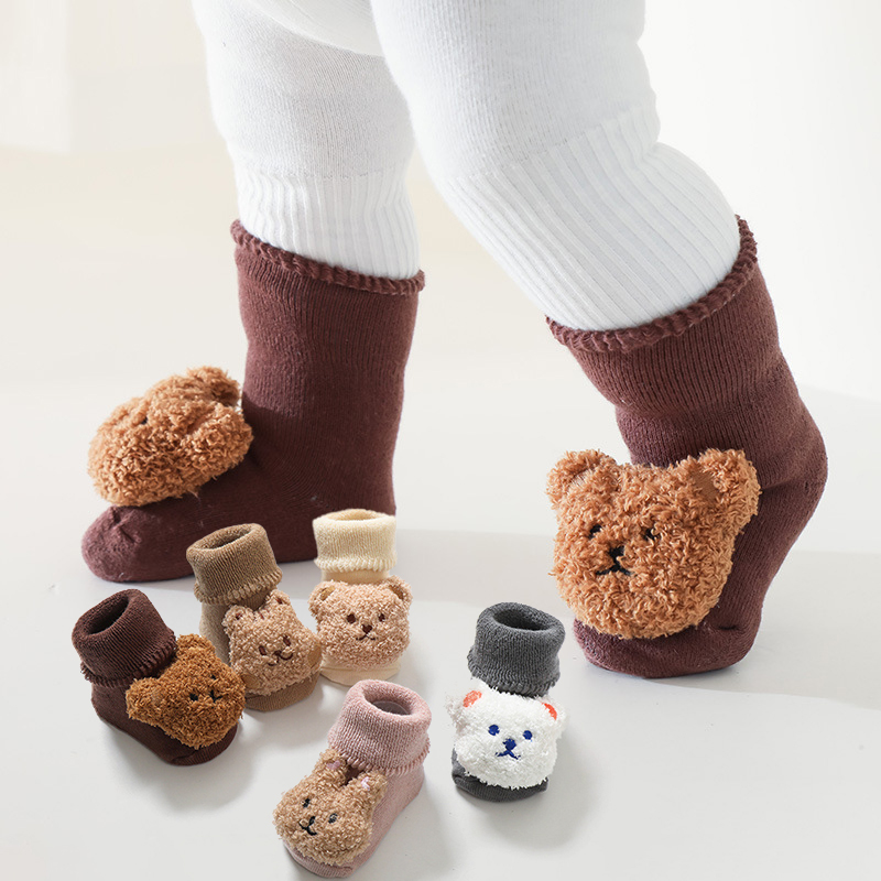 Thick Coral Fleece Baby Socks  - Unisex Baby Socks Non Slip review and price