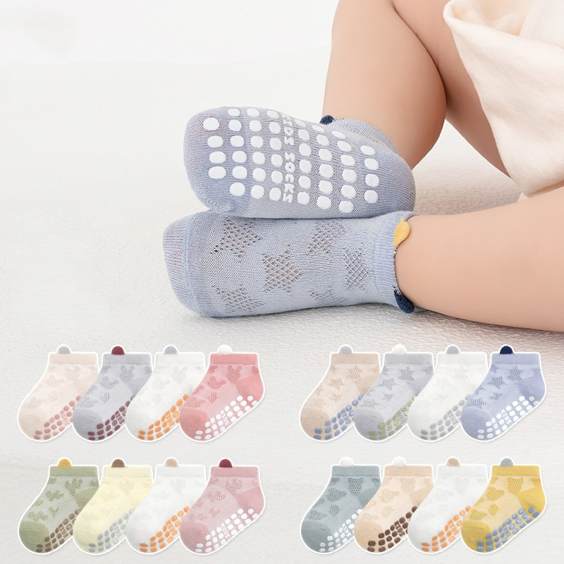 4Pairs/lot Children's Boy Girl - Unisex Baby Socks Non Slip review and price