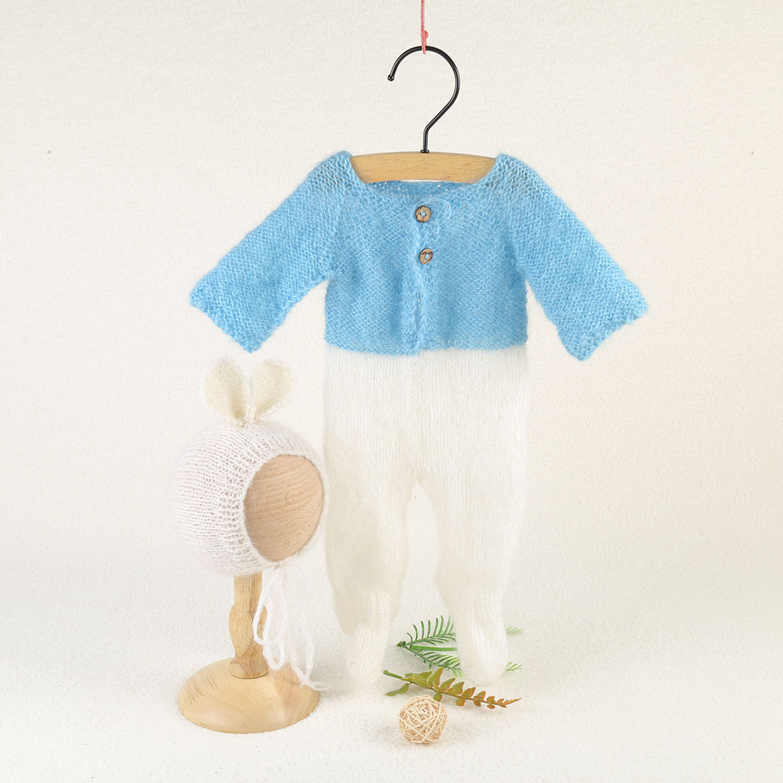 Vintage Knit Fluffy Teddy Bear - Infant Photography Props Outfit review and price
